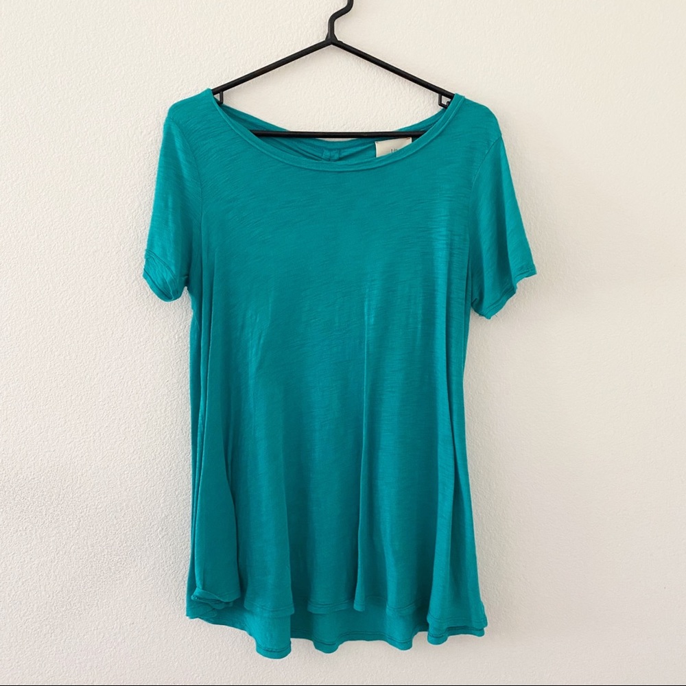 Anthropologie T.La Lace Up Back Tee Small